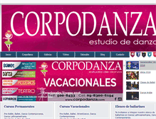 Tablet Screenshot of corpodanza.com